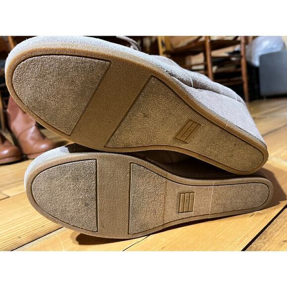 TOMS women's tan suede lace up wedge heel ankle bootie/boot. Size 11 - Picture 7 of 7